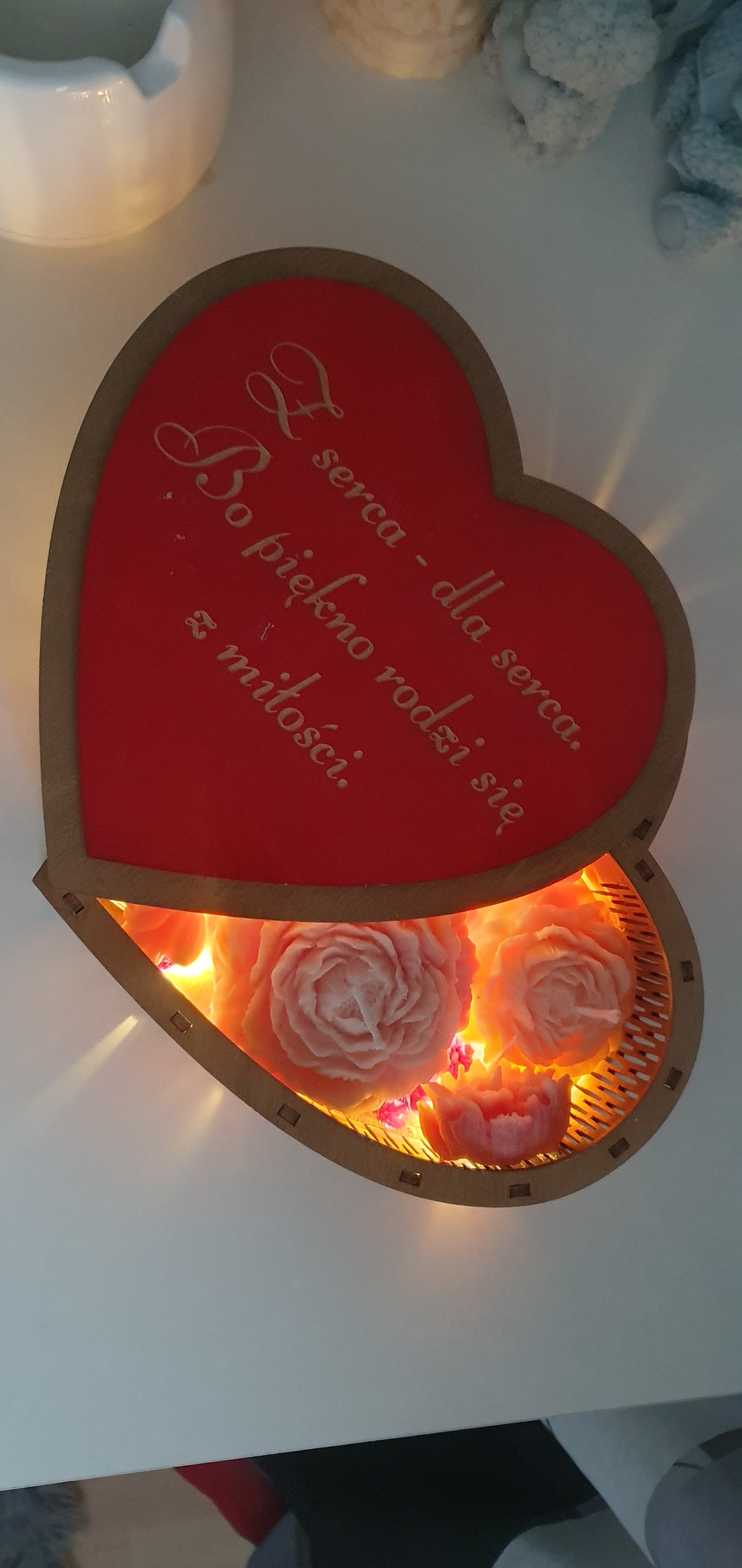 Pudełko świece z LEDami