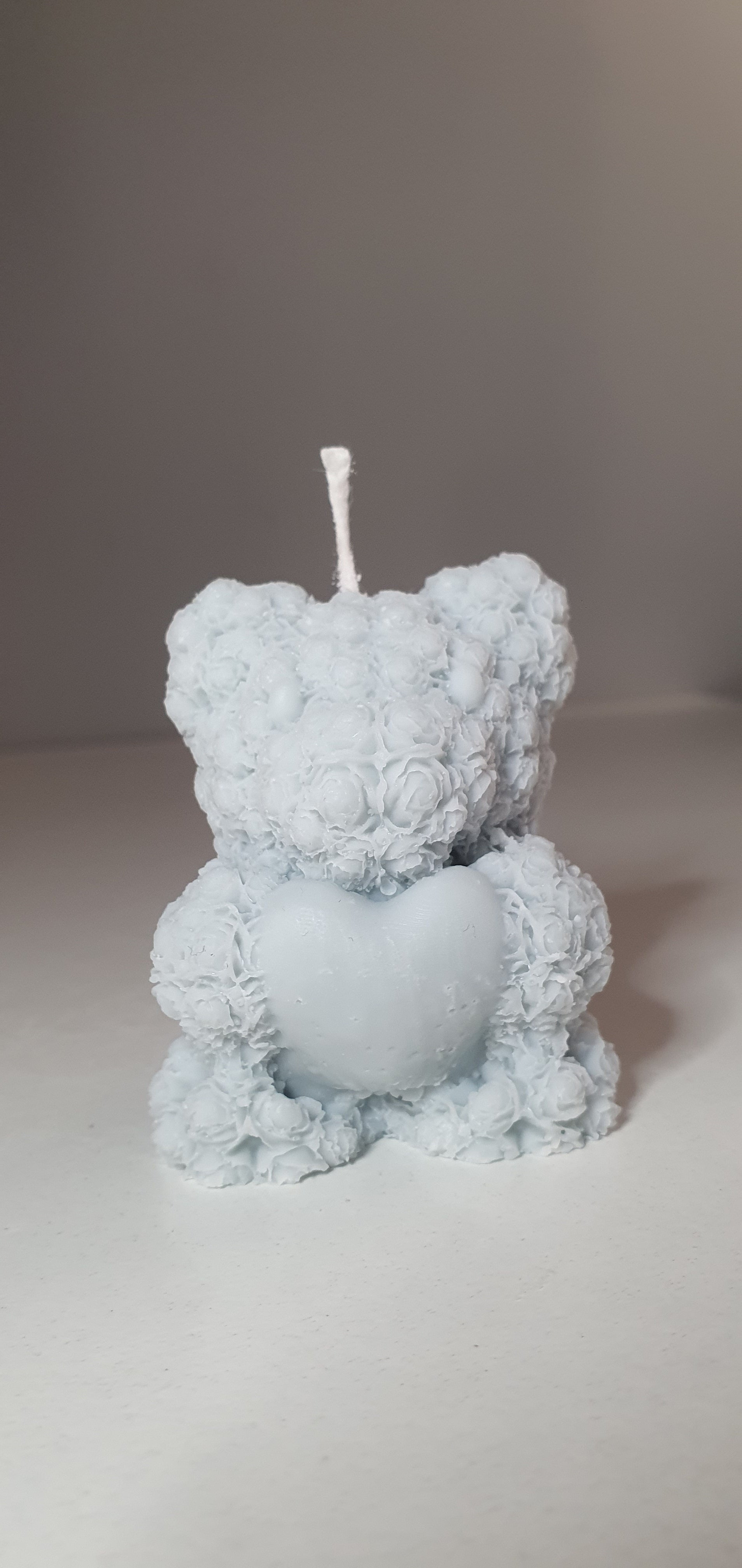 Świeca Miś z sercem