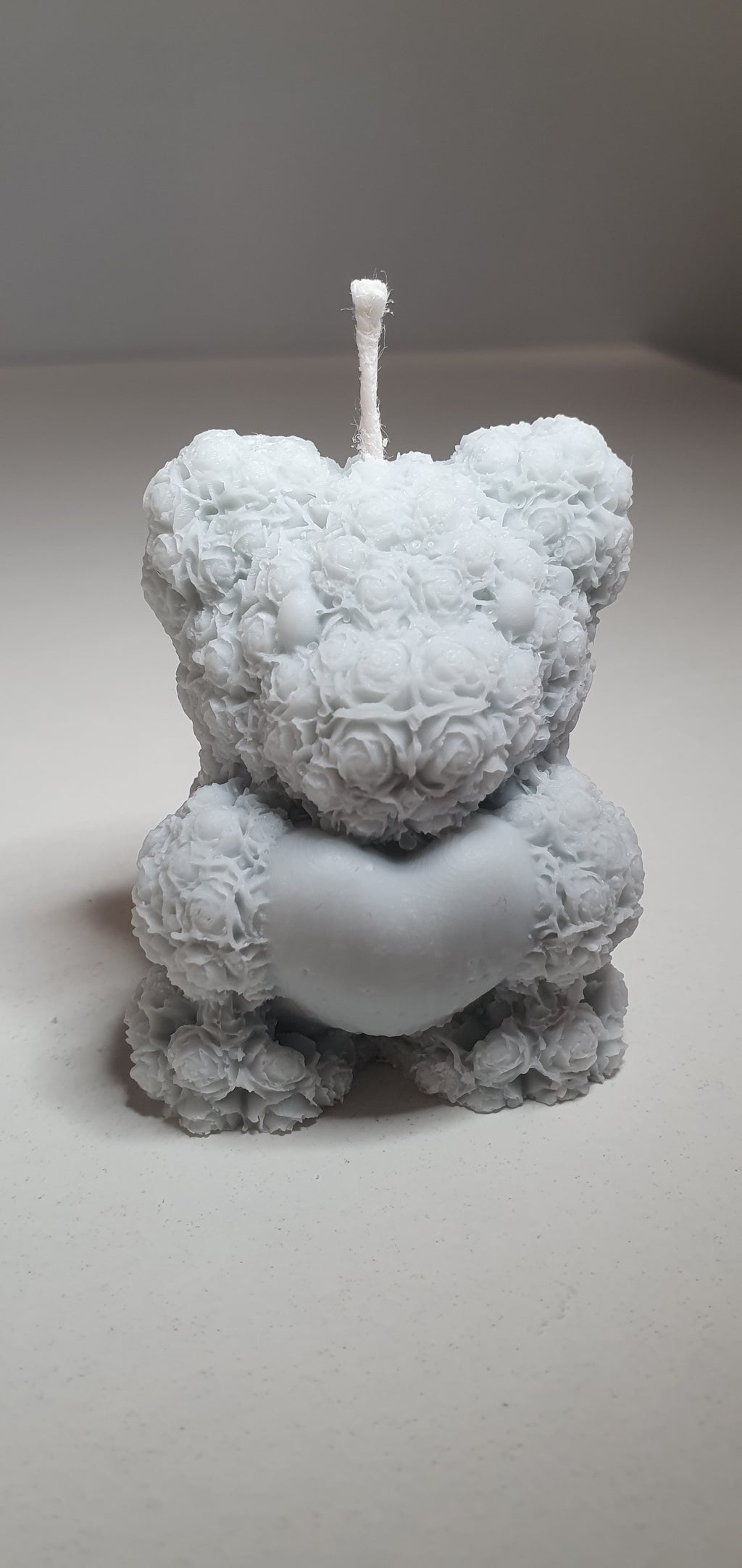 Świeca Miś z sercem