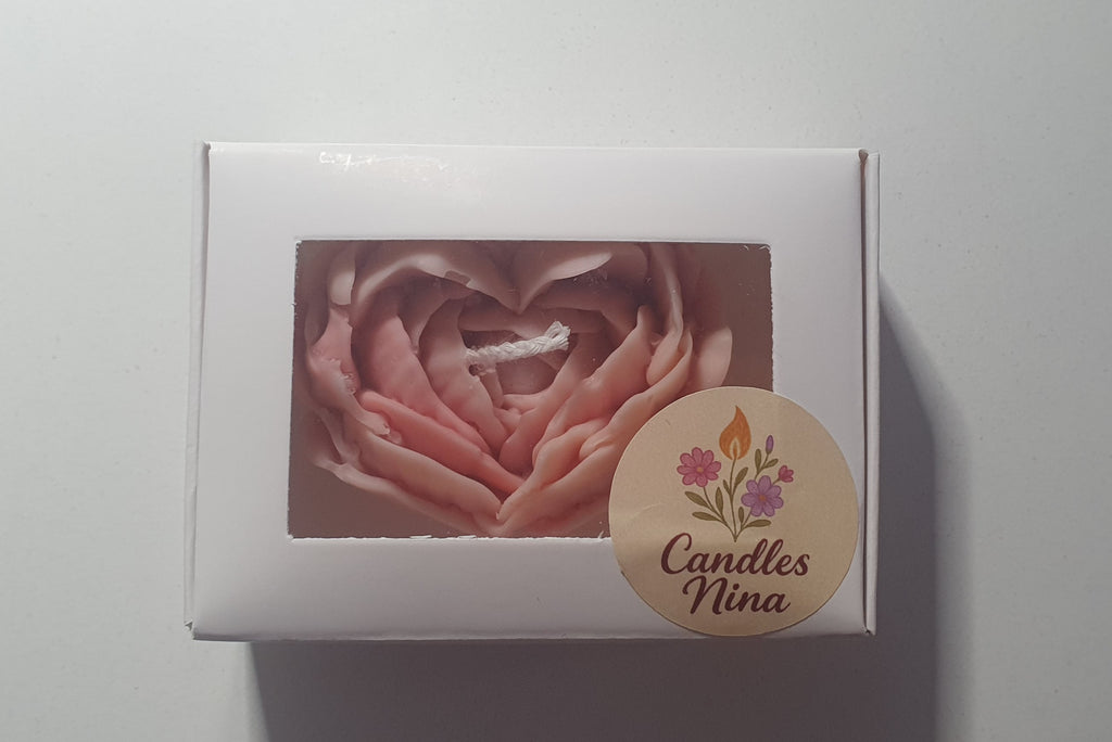 Świeca róża-serce