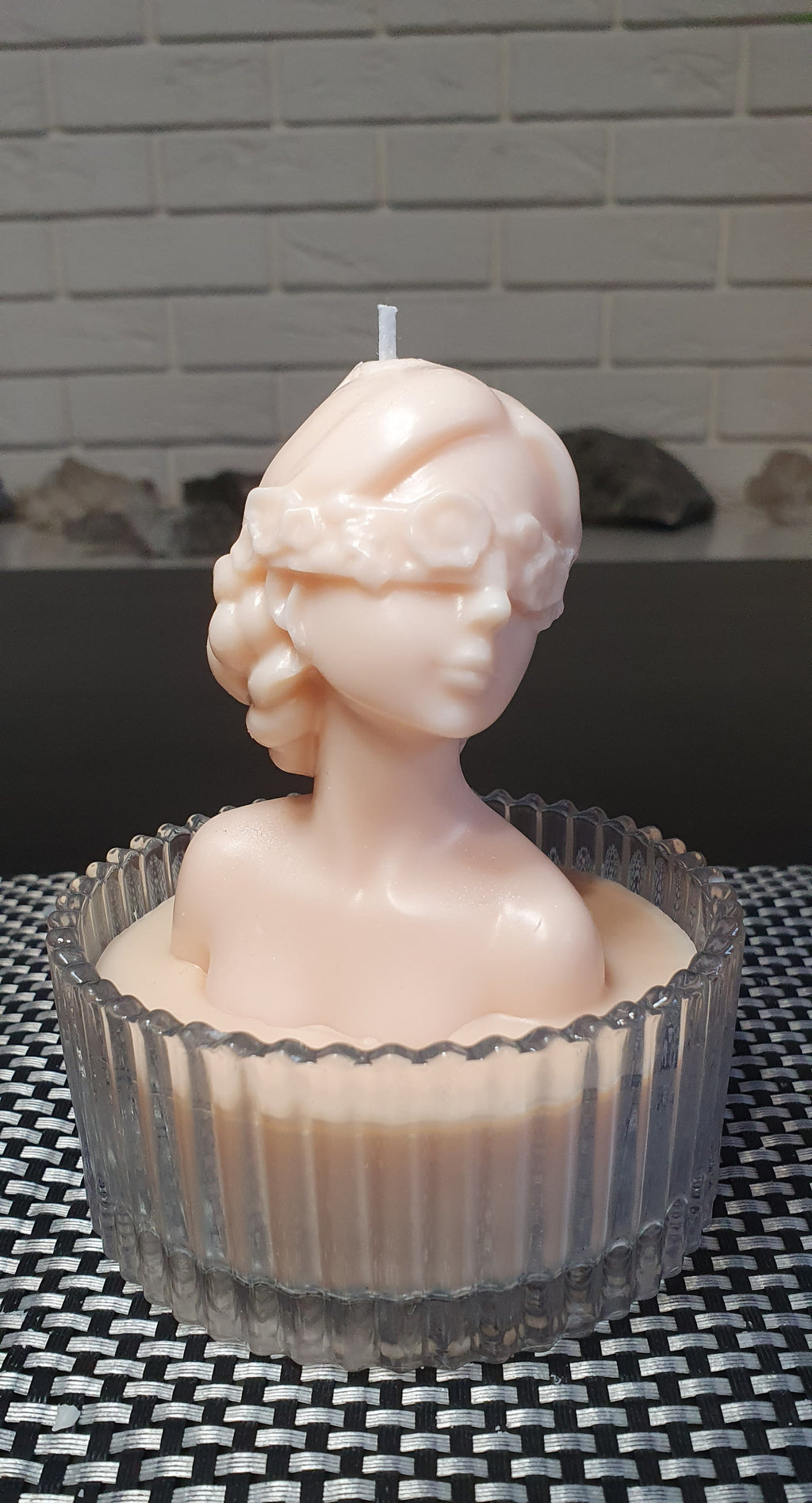 Świeca sojowa kobieta w szkle