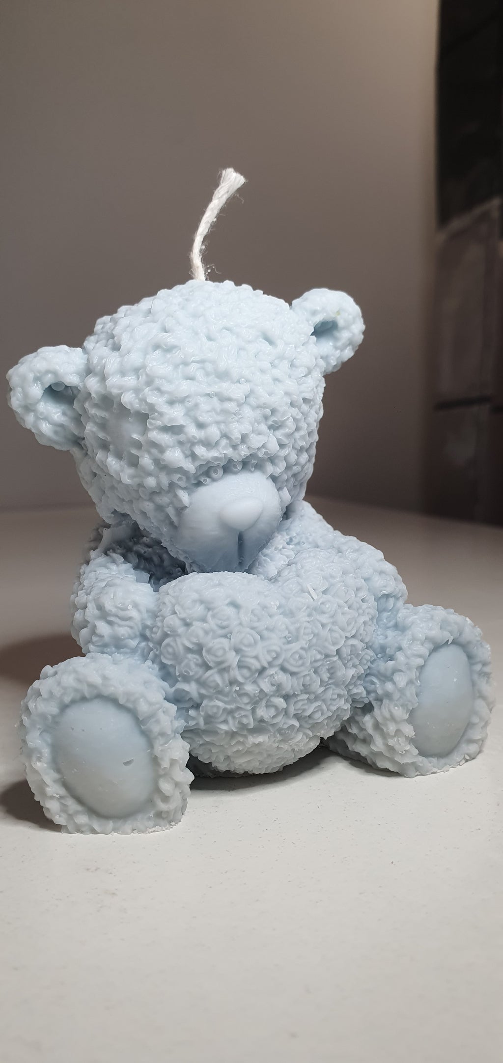 Świeca miś z sercem