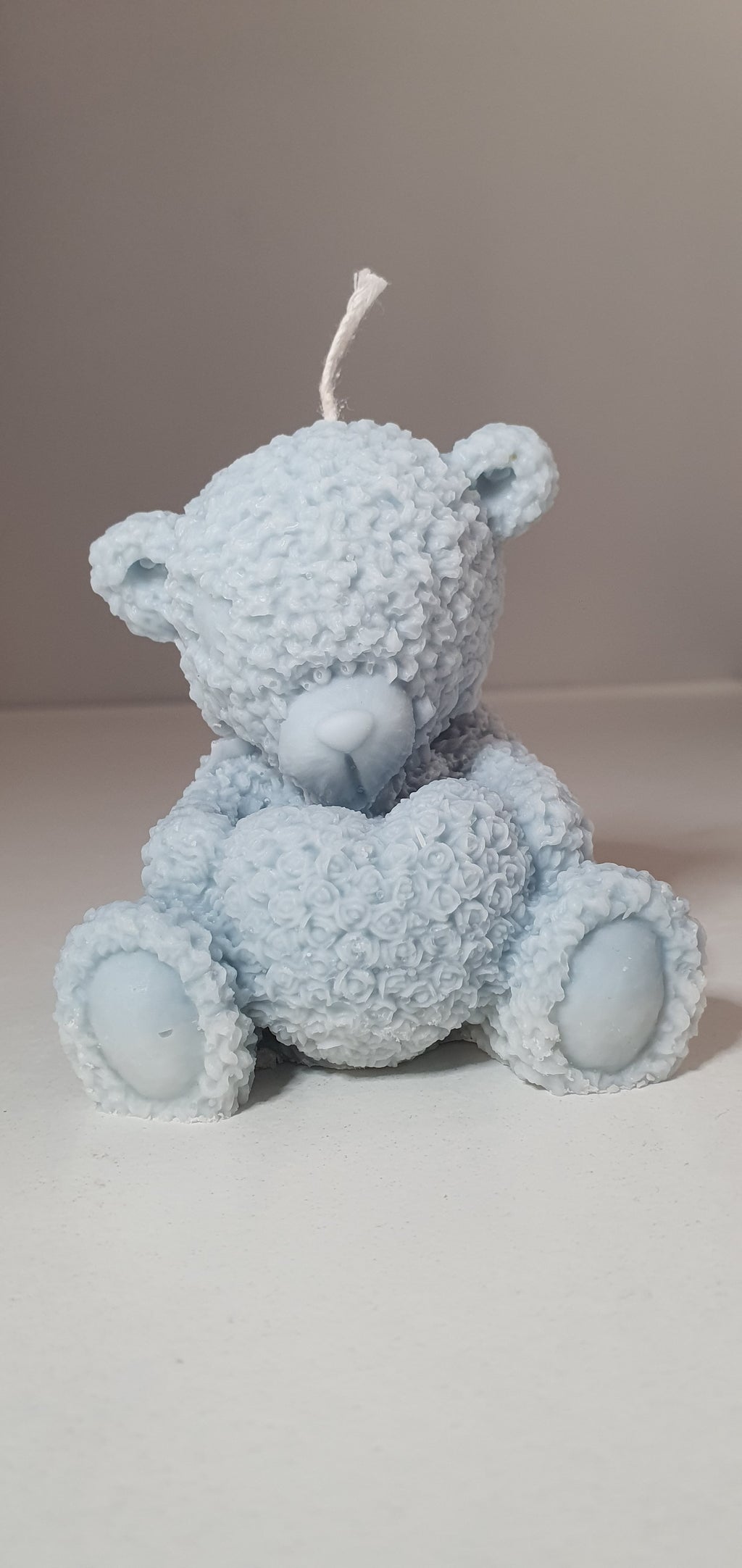 Świeca miś z sercem