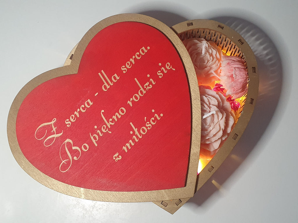 Pudełko świece z LEDami